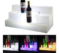 NZVZGKTNTW Scaffale Espositivo For Bottiglie Illuminato Da 2/3 Ripiani, Scaffali For Illuminazione Commerciale For Bevande Da Bar For La Casa, Portabottiglie A LED(3-layer,40X21X17CM)