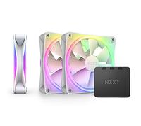NZXT F120 RGB Duo Triple Pack - RF-D12TF-W1 - 3 ventole RGB a due lati da 120 mm con controller RGB - 20 LED indirizzabili individualmente - Flusso d'aria e pressione statica bilanciati - Bianco
