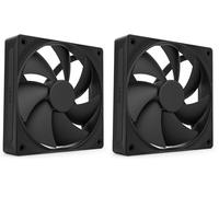 NZXT F120P | Ventola case PC pres. statica 120mm | Per radiatori/dissipatori | Alta pres. statica | Presa post. smussata | Cuscinetti fluidod. | Rumore ridotto | Controllo PWM | Nero (Confezione da 2)