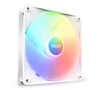 NZXT F140 RGB Core - 140mm Hub-Mounted RGB Fan - 8 Individually-Addressable LEDs - Semi-Translucent Blades - High Static Pressure & Airflow - Quiet Operation - CAM Software - White
