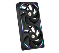 NZXT F240X Ventola Performance Telaio Singolo - 2x 120mm PWM RGB PC - Flusso aria & pressione max - Basso rumore - Telaio & pale LCP - Cuscinetto magnetico fluido - Spessore 30mm - Nero