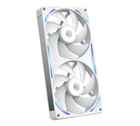 NZXT F280X Ventola Performance Telaio Singolo - 2x 140mm PWM RGB PC - Flusso aria & pressione max - Basso rumore - Telaio & pale LCP - Cuscinetto magnetico fluido - Spessore 30mm - Bianco