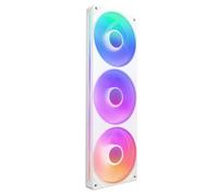 NZXT F360 RGB Core - Telaio singolo 360 mm con 3 ventole RGB 120 mm - Controllo velocità illuminazione - Alta pressione statica e flusso d'aria - Cuscinetti fluidodinamici - 8 LED aRGB - Bianco
