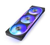 NZXT F360U Ultra RGB monoscocca - 3x 120 mm ventole PWM per case PC - RGB multi-zona - Ultra-silenziosa - Cuscinetto fluidodinamico - Compatibile NZXT CAM - Nero