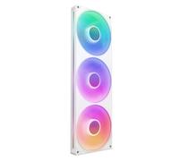 NZXT F420 RGB Core - Unità Ventola a Singolo Telaio da 420mm con 3 Ventole RGB da 140mm - Controllo Velocità e Illuminazione - Alta Pressione Statica e Flusso d'Aria - Bianco