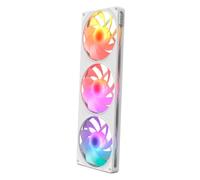 NZXT F420 RGB Reverse Ventola monoscocca - 3 ventole PC PWM da 140 mm con pale rovesciate - Vivace illuminazione RGB - Cuscinetto fluidodinamico - Compatibile con NZXT CAM - Bianco