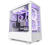 NZXT H5 Elite - CC-H51EW-01 - Case ATX compatto Mid-Tower - Doppio pannello in vetro temperato - RGB integrato - Predisposto per il raffreddamento ad acqua - Bianco