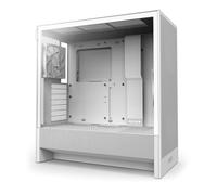 NZXT H5 Flow - Case per PC da gaming mid-tower ATX compatto - Flusso d'aria elevato - 2 ventole da 120 mm incluse - Supporto per radiatori da 360 mm (anteriore) e 240 mm (superiore) - Bianco