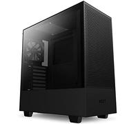 NZXT H5 Flow - CC-H51FB-01 - Case ATX compatto Mid-Tower - Pannello frontale perforato - Pannello laterale in vetro temperato - 2 ventole da 120 mm incluse - Supporta radiatori da 280 mm - Nero