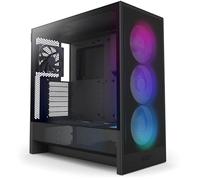 NZXT H5 Flow RGB - Case per PC da gaming mid-tower ATX compatto - Flusso d'aria elevato - Ventola F360 RGB Core (CV) inclusa - Supporto per radiatori da 360 mm (anteriore) - Nero