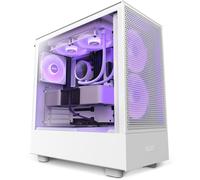 NZXT H5 Flow RGB Midi Tower in vetro temperato USB-C bianco