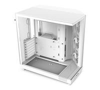 NZXT H6 Flow, CC-H61FW-01, Case Mid-Tower Compatto a Doppia Camera con Flusso d'Aria, Pannelli in Vetro Panoramico, Flusso d'Aria ad Alte Prestazioni, Include 3 Ventole da 120 mm, Bianco