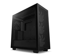 NZXT H7 Flow RGB CM-H71FB-R1 - Case da gioco per PC Mid-Tower ATX compatto - Pannello frontale perforato ad alto flusso d'aria - Pannello laterale in vetro temperato - Nero