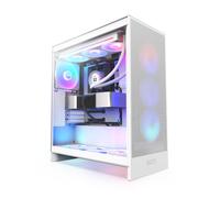NZXT H7 Flow RGB | Case Airflow ATX mid-tower con ventole RGB | Ventole sul fondo per raffreddare la GPU | Unità ventola single-frame RGB da 360mm | Gestione cavi | Bianco