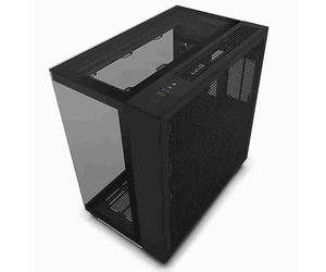 NZXT H9 Elite Case per PC gaming mid-tower ATX a doppia camera, Include 3 ventole F120 RGB Duo da 120 mm con controller, Pannello frontale, superiore e laterale in vetro, Nero, CM-H91EB-01