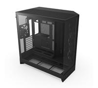 NZXT H9 Flow (2025) - Grande Case PC ATX Mid-Tower a Doppia Camera con Flusso d'Aria - Include 3 Ventole da 140mm e 1 da 120mm - Supporto Radiatore da 420mm - Vetro Temperato - Nero