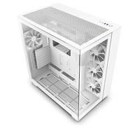 NZXT H9 Flow Dual-Chamber ATX Mid-Tower PC Gaming Case - Pannello superiore perforato ad alto flusso d'aria - Pannelli frontali e laterali in vetro temperato - Supporto radiatore da 360 mm - Gestione
