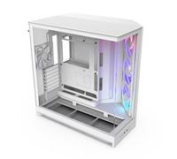 NZXT H9 Flow RGB (2025) - Grande Case PC ATX Mid-Tower a Doppia Camera con Flusso d'Aria - Include 1 x Unità Ventola RGB da 420mm e 1 x Ventola da 120mm - Supporto Radiatore da 420mm - Bianco