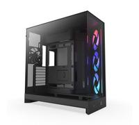 NZXT H9 Flow RGB (2025) - Grande Case PC ATX Mid-Tower a Doppia Camera con Flusso d'Aria - Include 1 x Unità Ventola RGB da 420mm e 1 x Ventola da 120mm - Supporto Radiatore da 420mm - Nero
