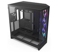 NZXT H9 Flow RGB (2025) - Grande Case PC ATX Mid-Tower a Doppia Camera con Flusso d'Aria - Include 1 x Unità Ventola RGB da 420mm e 1 x Ventola da 120mm - Supporto Radiatore da 420mm - Nero