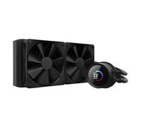 NZXT Kraken 240 - RL-KN240-B1 - Raffreddatore a liquido AIO per CPU da 240 mm - Display LCD quadrato da 1,54” personalizzabile per immagini, dati sulle prestazioni e altro - 2 ventole F120P - Nero