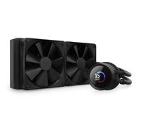 NZXT Kraken 240 - RL-KN240-B1 - Raffreddatore a liquido AIO per CPU da 240 mm - Display LCD quadrato da 1,54” personalizzabile per immagini, dati sulle prestazioni e altro - 2 ventole F120P - Nero