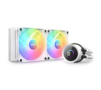 NZXT Kraken 240 RGB - RL-KR240-W1-240mm AIO CPU Liquid Cooler - Customizable 1.54" Square LCD Display for Images, Performance Metrics and More - 2 x F120 RGB Core Fans - White