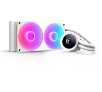 NZXT Kraken Plus 240 RGB - Raffreddamento a liquido CPU AIO 240 mm - Ventola Single-Frame F240 RGB Core - Display LCD quadrato da 1,54" personalizzabile - AMD®- Intel® LGA 1851/1700/1200/115X - Bianco