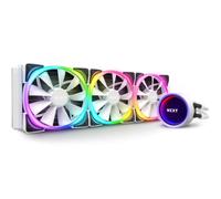 NZXT Kraken X73 RGB 360 mm - RL-KRX73-RW - Raffreddatore a liquido CPU AIO RGB - Design a specchio infinito rotante - Connettore RGB - Ventole radiatore Aer RGB V2 da 120 mm (3 incluse) - Bianco