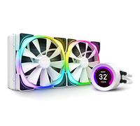 NZXT Kraken Z63 RGB 280 mm,RL-KRZ63-RW,Dispositivo di raffreddamento a liquido CPU AIO RGB,Display LCD personalizzabile,Pompa migliorata,AER RGB 2 140 mm Ventilatori per radiatore (2 incluse),Bianco