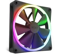 NZXT Ventola F140 RF-R14SF-B1 - Personalizzazione Avanzata dell'Illuminazione RGB - Raffreddamento Silenzioso - Singolo - Ventola da 140 mm (Controller Necessario, Non Incluso)