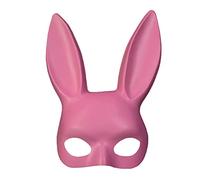 NZXVSE Maschera da coniglietto rosa, mezza maschera da donna con orecchie da coniglio, per feste di compleanno, Pasqua, Halloween