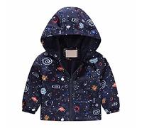 NZYIHAO Giacca softshell per bambini, impermeabile, impermeabile, per ragazze, ragazzi, per le mezze stagioni, leggera, traspirante, imbottita, con cappuccio, per autunno e inverno, antivento