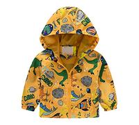 NZYIHAO Giacca softshell per bambini, impermeabile, impermeabile, per ragazze, ragazzi, per le mezze stagioni, leggera, traspirante, imbottita, con cappuccio, per autunno e inverno, antivento