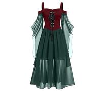NZYIHAO Offerte del giorno di oggi, abito medievale, da donna, costume rinascimentale, maniche a tromba, stile gotico, retrò, Halloween, Carnevale, costume vintage medievale