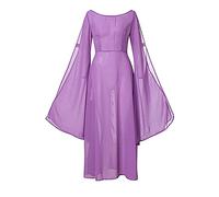 NZYIHAO Offerte del giorno Oggi abito medievale donna abbigliamento rinascimentale manica tromba Halloween cosplay carnevale costume lungo retrò abito da festa