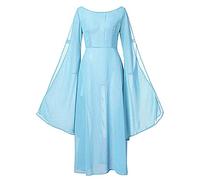 NZYIHAO Offerte del giorno oggi offerte flash medievale abito donna rinascimentale abbigliamento manica tromba Halloween cosplay carnevale costume lungo