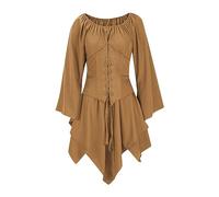 NZYIHAO Offerte del giorno oggi offerte lampo da donna abito medievale con maniche a tromba Costume corsetto per Halloween