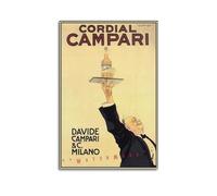 nzzmy Campari Cordial 1920, poster vintage su tela per camera da letto, 20 x 30 cm, senza cornice