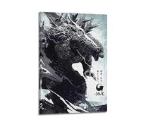 nzzmy Godzilla - Poster artistico vintage, decorazione per la stanza, decorazione estetica per camera da letto, poster su tela per camera da letto, 30 x 45 cm, stile cornice