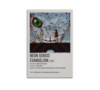 nzzmy Neon Genesis Evangelion Poster minimalista vintage, decorazione artistica per camera da letto, poster su tela per camera da letto, 50 x 75 cm, senza cornice