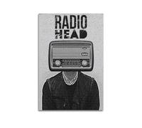 nzzmy Poster su tela vintage con immagine di Radio Head, decorazione artistica per camera da letto, 40 x 60 cm, senza cornice