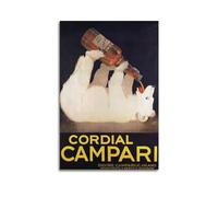 nzzmy Poster vintage su tela per camera da letto, motivo: Bitter Campari 1891, Milano, Italia, decorazione artistica vintage, per camera da letto, 30 x 45 cm, senza cornice