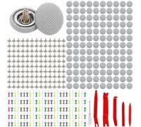 NZZVNZ 527 Pezzi Kit Riparazione Cielo Auto, Rivetti per Riparazione Tetto Auto, Pulsante di Riparazione Cielo Auto con Spille,Cacciavite, Metro a Nastro, Riparazione Tetto Auto per Tutte Auto (Grey)