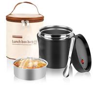 NZZVNZ Porta Pranzo Termico 1200ML, Thermos per Alimenti 304 Acciaio Inossidabile, Portapranzo Termico per Alimenti con Cucchiaio Pieghevole, Contenitore Termico Per Alimenti per Lavoro Scuola Picnic