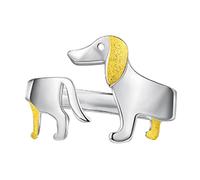 O Anelli per La Creazione Di Gioielli Anelli per cani Anelli regolabili per cani svegli Donne Gioielli di moda originali Regali per donne Anelli 4 Raccoglitori 3 Anelli per (Silver-B, One Size)