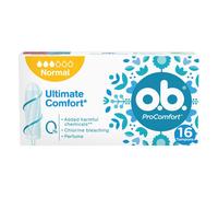 o.b. Assorbenti Interni ProComfort Normal, Assorbenti facili da applicare e rimuovere ideali per flusso medio e intenso, Tamponi interni con trama assorbente, 1 confezione da 16 pezzi