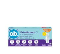 o.b. ExtraProtect Super Assorbenti Interni 1 x 16 Tamponi | Tamponi interni per flusso intenso, Protezione 5-in-1 dalle perdite, Senza profumo, Ginecologicamente testati