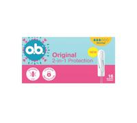 o.b. Original Normal Assorbenti Interni 1 x 16 Tamponi | Tamponi interni per flusso da medio a intenso, Protezione 2-in-1 dalle perdite, Senza profumo, Ginecologicamente testati