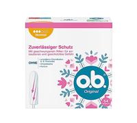 o.b. Originale normale, tamponi per giorni medio-forti con tecnologia StayDry e scanalature curve, per una protezione affidabile e una sensazione di pulizia (1 x 64 pezzi)